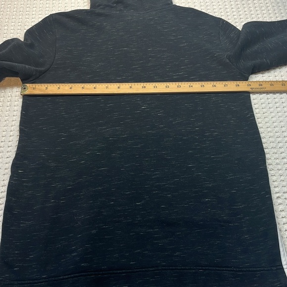 Adidas Hoodie Women’s Small Black Graphic Print Flip-Up Front Pouch Pre Owned - Picture 10 of 11